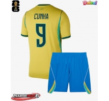 Brazylia Matheus Cunha #9 Koszulka Podstawowa dzieci MŚ 2026 Krótki Rękaw (+ krótkie spodenki)